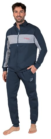 Australian Tuta Homewear Uomo in 100% Poliestere Vari Modelli E Colori, Tuta Completa Maschile (XL (50), AUF515 - Blu Navy)