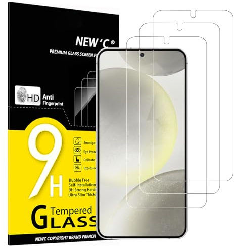 NEW'C Lot de 3 Verres Trempés pour Samsung Galaxy S25 Plus / S25+ et Galaxy S25 Edge – Protection Écran Anti-Rayures, Sans Bulles – Non Compatible avec Samsung Galaxy S25