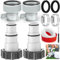 BARAKYEG 4PCS Poolschlauch Adapter,Adapter A und Type B für Intex Pool,Schlauchadapter Pool,Schlauchadapter für Pumpe,4 Stück Pool Adapter 32 auf 38,skimmer adapter Anschluss Für Ø 32 and 38 mm (grau)