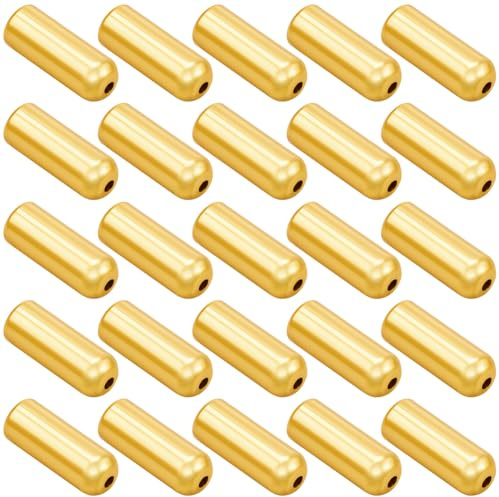 SUNNYCLUE 1 caja de 100 tapones Metálicos para Alfileres de Seguridad de Latón Dorado, Broches de Solapa Pequeños con Cierre de Seguridad, Topes de Seguridad, Accesorios con Goma Interior para Hacer J