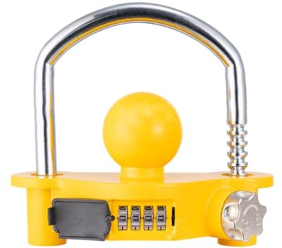 FUANA Candado antirrobo para remolque, aleación de aluminio, sin llave, para almacenamiento de camiones y remolques