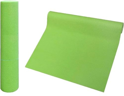 Esterilla de yoga multiusos de alta densidad antideslizante 173x58 cm con 6mm de grosor,Colchoneta Ligera y Cómoda para Yoga, Pilates, Fitness y Ejercicio en Casa o Gimnasio. (Verde)
