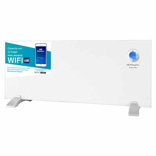 Orbegozo REW 2000 - Panel radiante digital Wi-Fi, 2000 W, pantalla digital LCD, programable, conexión inalámbrica mediante Orbegozo APP