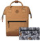 CABAIA - Sac à Dos Adventurer Moscou - Maxi 23L - Déperlant - Compartiment Ordinateur Portable 15 - 2 Poches - Certifié Vegan - Sac Voyage, Affaires, École pour Homme et Femme - Marron