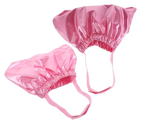 FONDOTIN 2 Pièces Bonnet pour Chats et Chiens Réglable et Étanche Protection Oreilles et Yeux Confort Respirant Rose S Accessoire Bain Maison pour Animaux