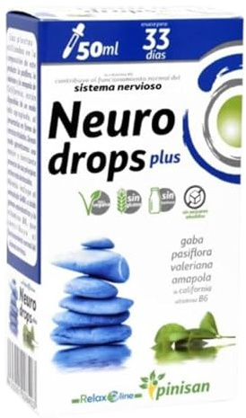 Neurodrops Plus Relaxline, Complemento Natural Relajante, 50ml, con GABA, Pasiflora, Valeriana y Vitamina B6 | relajación y el bienestar mental,