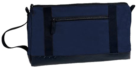 Planificateur d'outils flexible et imperméable en toile vernie - Compartiment surdimensionné pour artistes dynamiques - Utilisation en extérieur - Sac à outils imperméable pour le camping, bleu marine