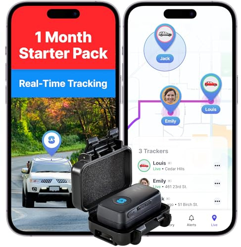 Spy Tec GPS Tracker for Vehicles, Magnetic Case, 1-Month Service Included