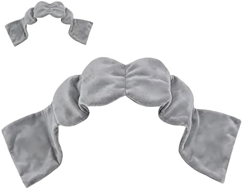 Fyhqwf Peso Maschera Per Dormire Con Perline E Cotone - Mascherina Per Dormire Con Peso - Maschera Per Gli Occhi Ponderata - Allevia L'Affaticamento Degli Occhi E Favorisce Un Sonno Ristoratore
