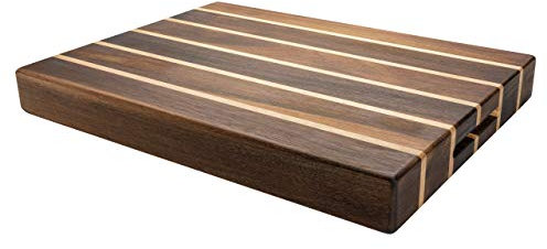 Rockingham Forge Planche à découper en bois extra épaisse 40x30x4,5 cm – Pour la cuisine, la préparation & le service de fromage, pain & charcuteri – Planche à grain fin d'acacia et de bois d'hévéa