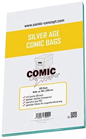Comic Concept Silver Age Bags (184 x 269 mm) mit Lasche