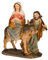 Krippenblock Herbergssuche/Krippenfiguren Maria und Josef auf Esel aus der Suche nach Einer Herberge [Höhe/Maßstab ca 12 cm, handbemalt, aus Polyserin/Kunstharz]