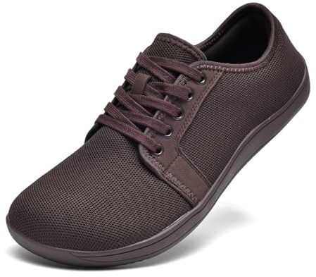 Gugifcto Scarpe Barefoot Minimaliste Uomo Donna Leggere Scarpe a Piedi Nudi con Zero Drop Soles DarkBrown 36