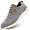 Men's Casual Sneakers Dress Shoes - Comfort Sneakers Mesh Knit Lightweight Breathable Formal Oxford Business Shoes Grey
