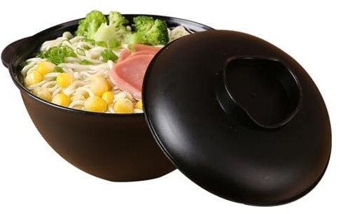 Buerfu Microwave Ramen Bowl with Lid | Instant Noodle Bowl with Lid,Heat Resistant, Large Capacity, Noodle Bowl Instant Cooking for College Dorm Room, Apartment
