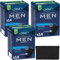 Incontinence Pads for Men Bundle with Mens Pads for Urine Leakage, Light Bladder, Extra Light, 100% Discreet, Individually Wrapped (14 x 3 Packs) and Wishesla Black Fabric Cosmetic Bag