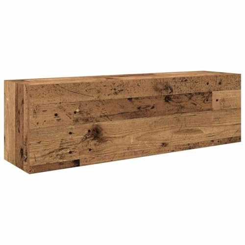 vidaXL Bad-Wandschrank Altholz-Optik 100x25x30 cm Holzwerkstoff, Bad-Hängeschrank, Hängeschrank Badezimmer, Wand-Badschrank