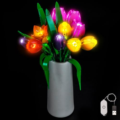 Kit d'éclairage LED compatible avec Lego Tulip Bouquet 11501 (pas de modèle), kit d'éclairage décoratif compatible avec les briques Lego 11501 Tulip Bouquet