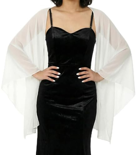 XLIUAX Sheer Foulard en mousseline de soie - Étole - Robe de soirée - Élégante - Foulard léger et doux - Foulard surdimensionné - Pour mariage, fête, occasions festives - 200 x 70 cm, white-417, 200 x