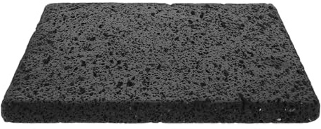 Uonlytech Poêle en Pierre Volcanique Coréenne 20x20x1,5 Cm, Plaque de Cuisson pour Barbecue et Four, Pierre à Griller Teppanyaki, Ustensile Polyvalent pour Steak et Légumes, Entretien