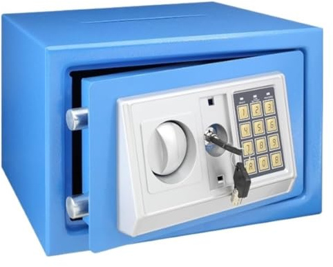Säkerhetsskåp i skåpstil, Med knappsats Säkerhet Home Safe Box Larmsystem(Blu)