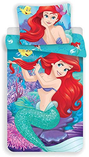 Jerry Fabrics Disney Character Kinder Bettwäsche mit Reißverschluss Bettbezug und Kissenbezug 70 x 90 cm, Baumwolle, Mehrfarbig, 200 x 140 x 0.5 cm
