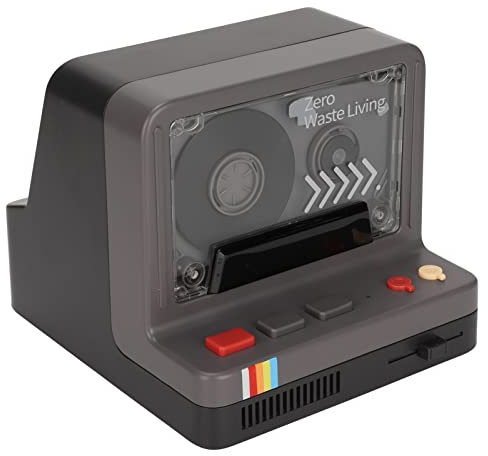 Auto-Audio-Bluetooth-Kassettenspieler, Tragbarer Kassettenlautsprecher Stereo-Sound-Multifunktions-Musikkassettenspieler mit Rhythmischem Nachtlicht für Aromatherapie (Schwarz)