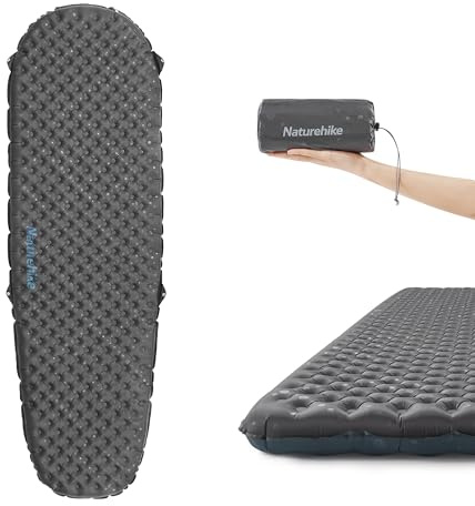 Naturehike Colchoneta Autoinflable Ultraligera, Colchoneta de Camping Inflable 5,8R/3,5R, Duradera, Colchoneta de Aire para Dormir Individual para Senderismo, Montañismo, Mochilero, al Aire Libre