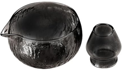 Colcolo Cuenco de Matcha Tradicional, Set de Preparación de Té Japonés, Negro