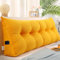 ZF YLYH Kissen Bett Rückenkissen Lesekissen für Bett Rückenlehne Kissen Rückenpolster Abnehmbar Bequemes Lendenkissen Sofa Rückenkissen Keilkissen mit Tasche(Yellow,100 * 50 * 20cm)