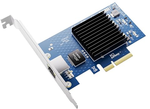 10Gb PCIe NIC Network Card, Single RJ45 Port, Aquantia AQC107 4X Ethernet LAN Controller, for Windows Server/Windows/Linux/ESX (10G-1T(1xRJ45))