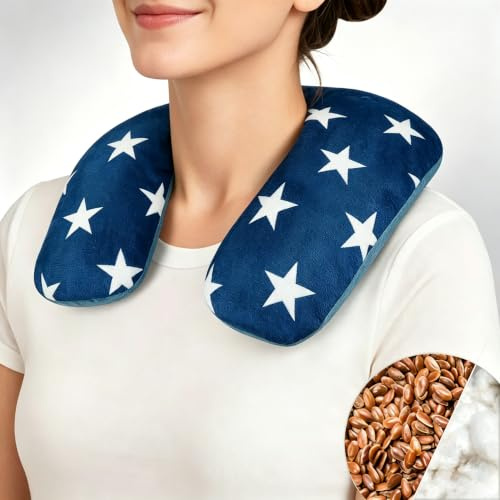Atsuwell Microwaveable Neck Warmer, Heated Neck Pillow for Stress Relief