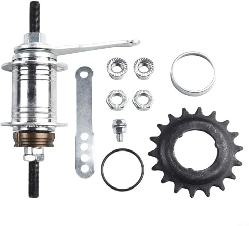 SPORTARC Buje trasero de freno de bicicleta, cubo de freno de montaña de bicicleta, 36 agujeros Coaster Brake Pedal trasero Hub trasero Rueda libre Bicicleta de montaña fija 18T Gear