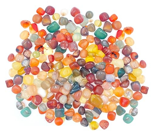 400 g grävbara ädelstenar, 8–12 mm färgglada små trumstenar, ädelstenar för skattjakt, flerfärgade agat tumbled ädelstenar, halvädelstenar, lyckostenar för dekoration, ädelstenspel