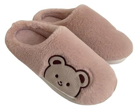 Zapatillas cálidas de invierno para mujer, zapatillas de invierno para mujer, animales de cabaña, zapatos de invierno cozy, zapatillas de invierno para interiores, suaves, zapatillas de cama de