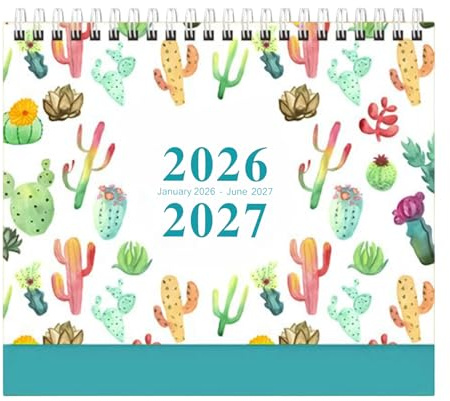 Doiyislem Calendario de Escritorio 2026 | Semanal Diario 18 Meses con Notas | Calendario De Mesa Desde Enero 2026 Hasta Junio 2027,Para Oficina Escuela Aula Planificación Académica Profesor