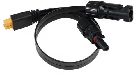 Offgridtec XT60-till-PV-kontakt platt solkabel, högeffektiv strömanslutningskabel för kraftstationer, solmoduler, balkongkraftverk, campare, båtar och Tiny Houses, Plug & Play (2,5 m, 4 mm²)