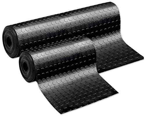 Tappeto Gomma Antiscivolo Proteggi Pavimento A Bolle Nero Rivestimento Robusto Varie Misure mod.ZERBINO BOLLE PVC 2X3 METRI