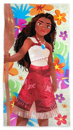 Disney Store Official - Vaiana 2 - Handtuch - 150 x 74 cm - Handtuch für Kinder zur Nutzung am Strand, im Badezimmer, beim Schwimmunterricht und im Urlaub