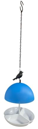 Fenteer Comedero para pájaros Colgantes al Aire Libre, Suministros, dispensador de Alimentos para pájaros para Aves para Patio Trasero