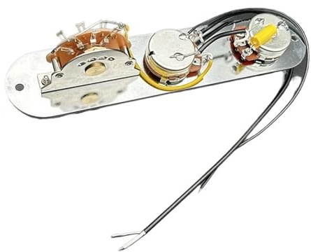 Gitarrledningar Vintage förkopplad kontrollkortskabelhärva för TL elgitarr med trevägsbrytare 250K potentiometer krom