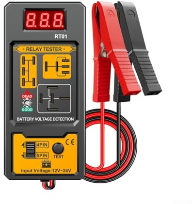 Kit de comprobador de relé Besttoolifes 12V 24V para automóviles, herramientas de comprobador de circuito de relé para automóviles, herramienta de diagnóstico del sistema de circuito para automóviles