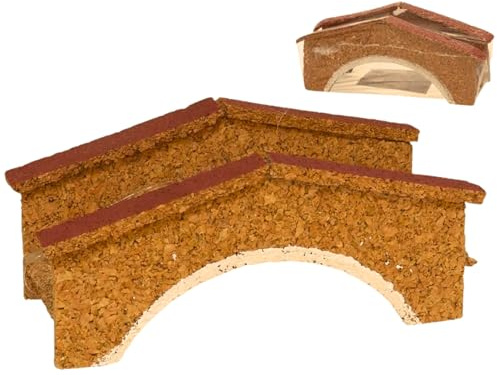 BEST&FREE Puente de Corcho para Belén de Navidad 16 cm. Figuritas del Belen - Figuras de Resina para el Belen - Nacimiento de Navidad