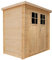 TIMBELA M311F+M311G Holzhaus Gartenhaus - Gartenschuppen Holz mit Boden Imprägnierte B204xL142xH200 cm/ 2,22 m2 Lagerschuppen für Garten - hochwertige abschließbare Tür - Wasserfestes Dach