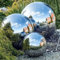 PaMeer Set Of 3 Silver Gazing Balls For Garden & Home Decor, Pond Ornaments, Stainless Steel Garden Ornaments, Garden Decorations Outdoor & Indoor_ (20Cm, 25Cm & 30Cm)