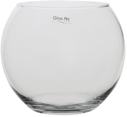 Kugelvase, kugelförmige Deko-Vase, Fischglasvase, Rundglasvase Ø15,5-18cm (15,5x18cm)