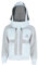 Imkerjacke Premium mit Atmungsnetz und Fechtschleier für Bienen Wespen Insekten Imkerei Stichschutz, L · weiß