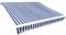 AUVYI Markisenbespannung Canvas Blau & Weiß 6x3 m (ohne Rahmen) Markisen Ersatzstoff Markisenstoff Wechseln Balkonmarkisen Sonnenschutz Stoff Außen Markisenstoff Wasserdicht Hochwertiges Ersatztuch