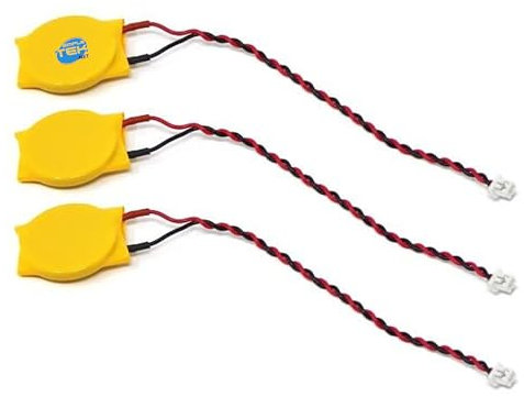 SImpletek - 3x Batteria BIOS CR2032 CMOS 3V 2Pin per Notebook Computer Laptop | Bios | Gialla (x3)