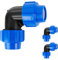 Wzzy Gurden Tuyau en polyéthylène 32 mm Raccord PP Raccord coudé en L : raccord de Tuyau pour Changement de Direction du Tuyau de raccordement, Technologie de Connexion Rapide & Easy